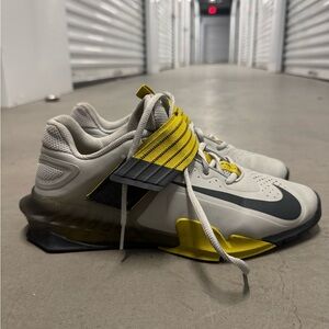 Nike Men's Savaleos Weightlifting Shoes in Yellow and Gray